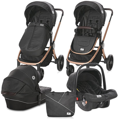 Carrito De Bebé Ramona Trío Capazo Duro Luxe Black_0