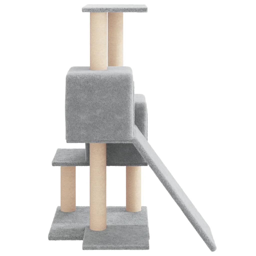 Vidaxl Rascador Para Gatos Con Postes De Sisal Gris Claro 82 Cm_3