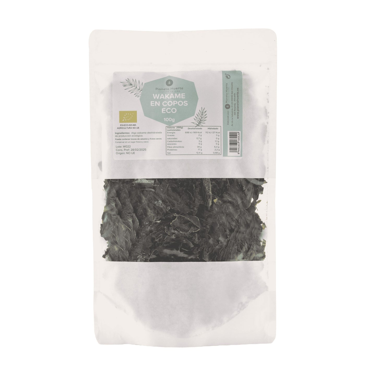 Flocos de algas wakame ECO Planeta Huerto 100 g