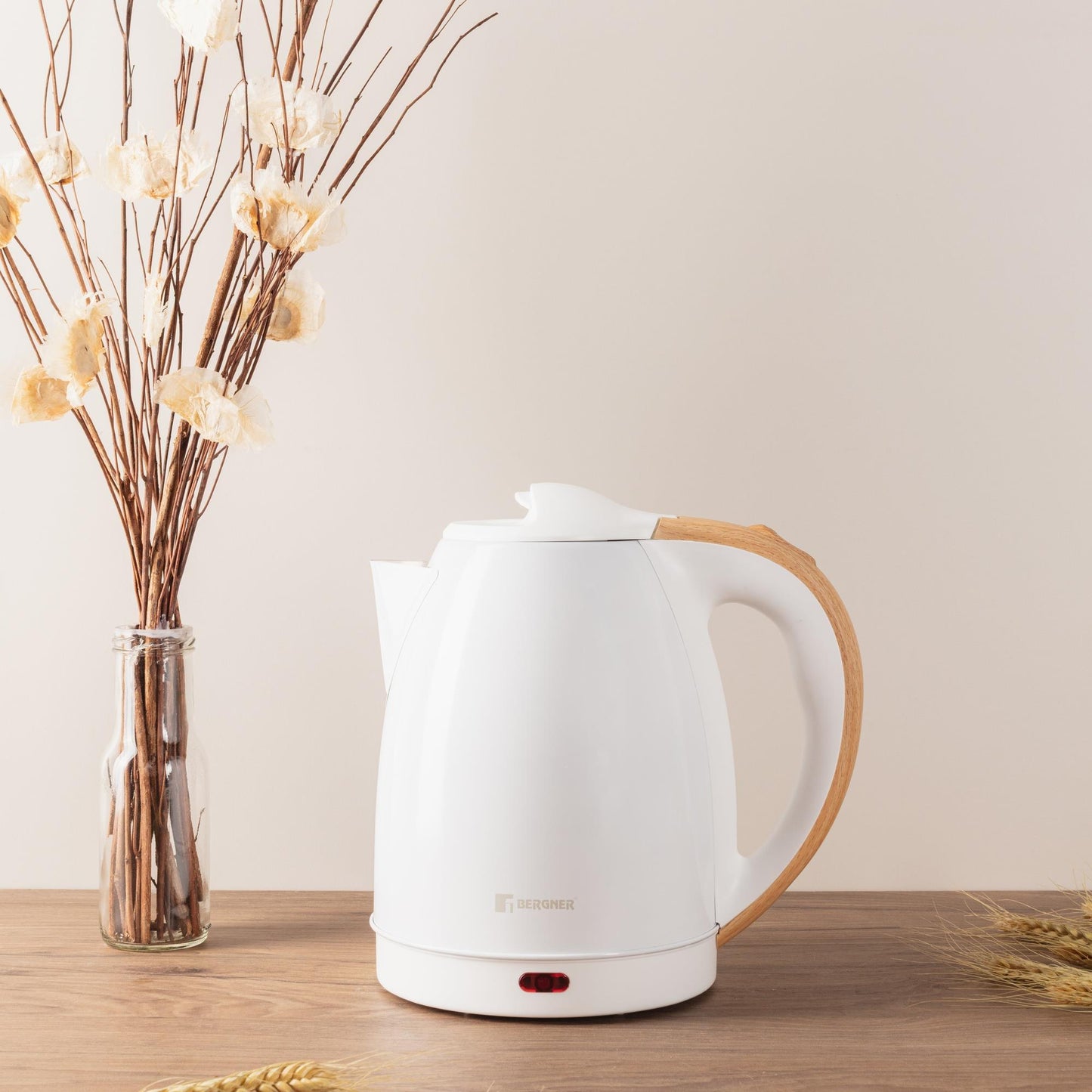 Hervidor Eléctrico Naturally 1500-1800w De 1,7l Blanco Bergner_1