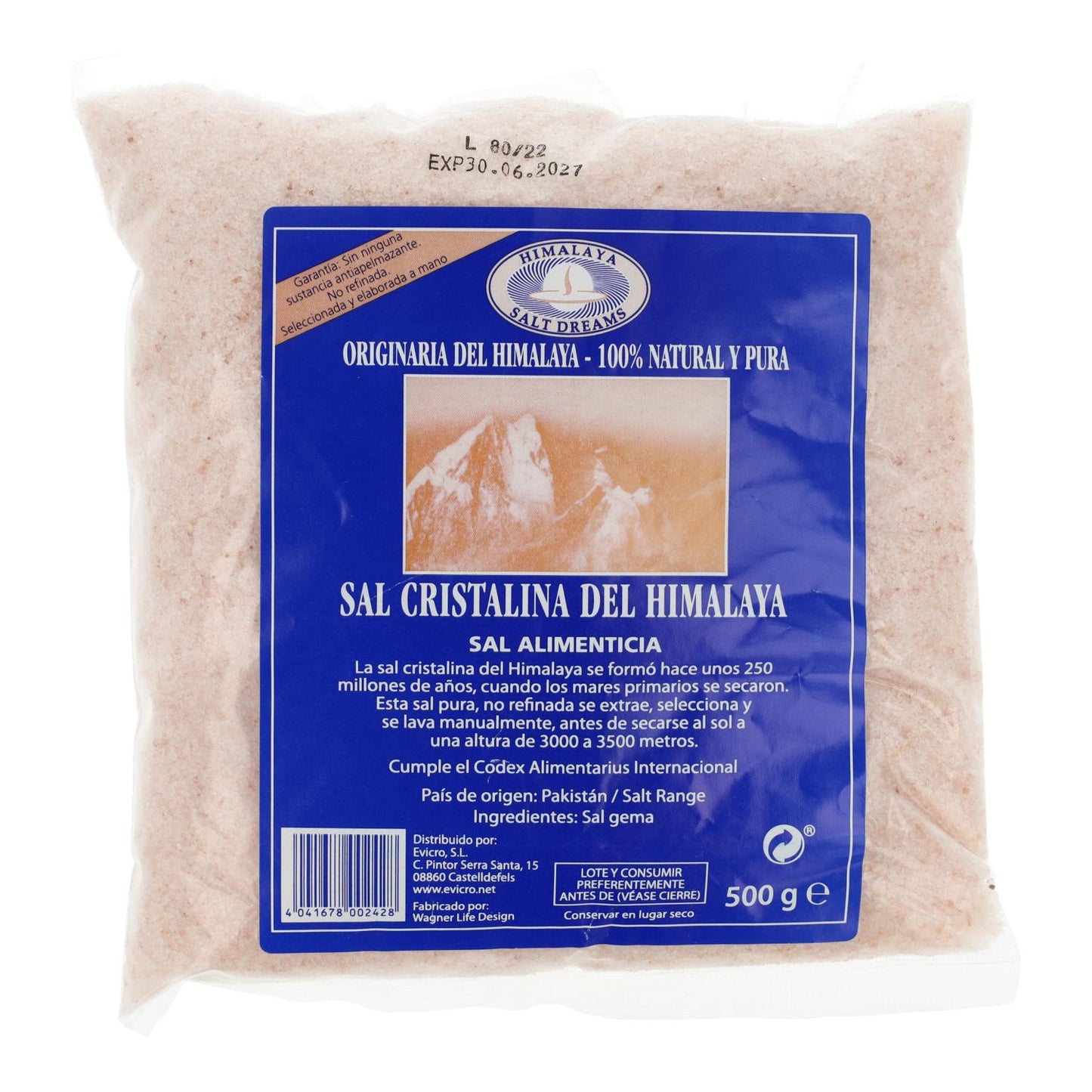 Sal cristal dos Himalaias 500 g
