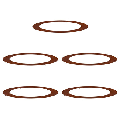 Adecuado Para Anillos De Árbol Plano 5 Uds. Oxidado Ø90/120 Cm_0