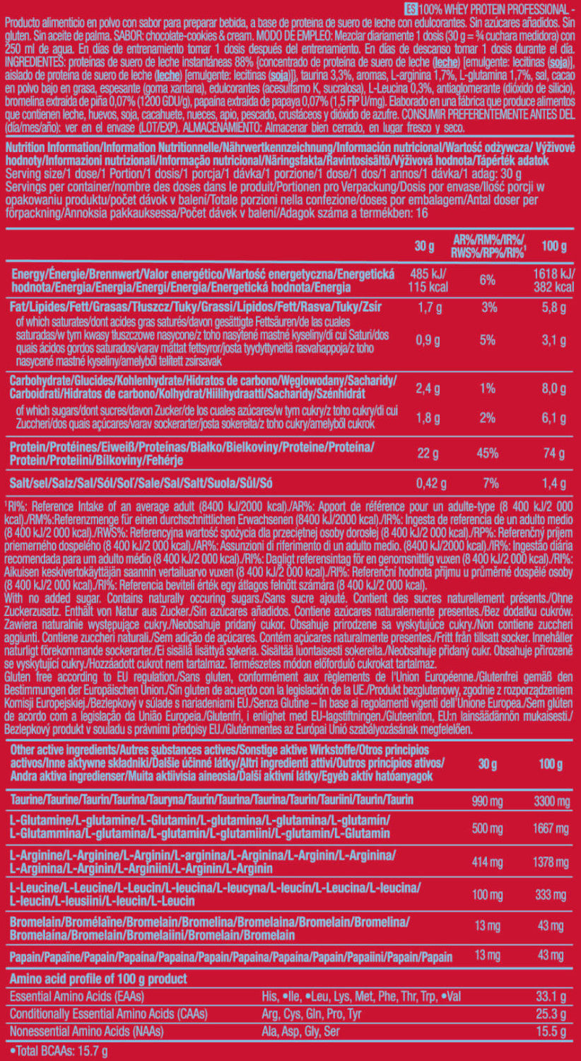 100% Whey Protein Professional 500 Gr Chocolate - Cookies And Cream_5