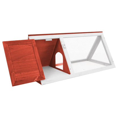 Conejera Jaula De Animales De Madera Rojo_3