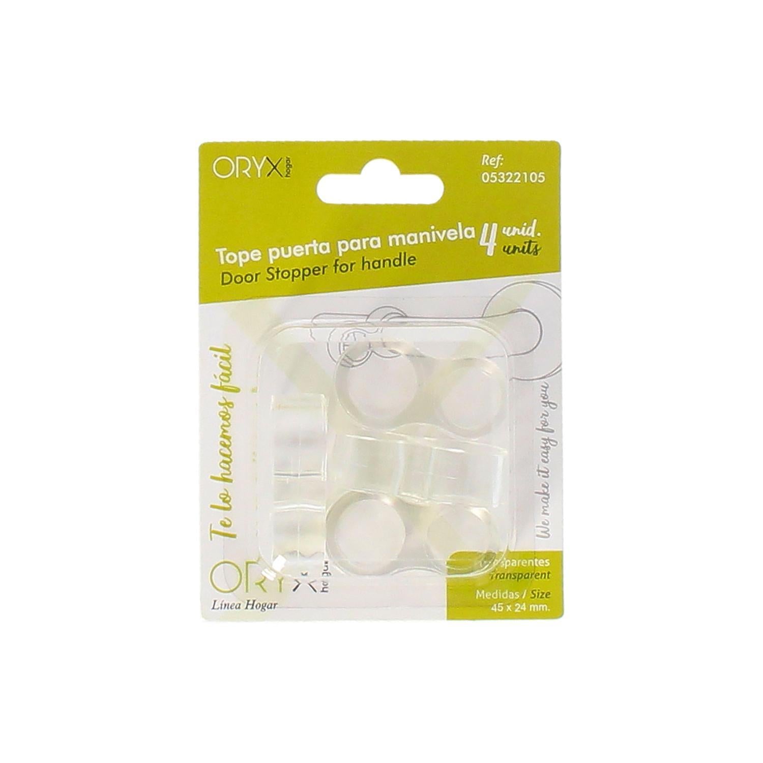 Tope Puerta Para Manivela Transparente (blister 4 Unidades)