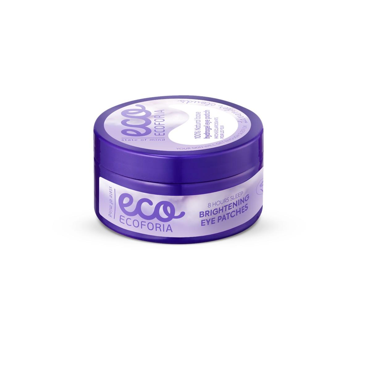 Autocolantes iluminadores para contorno dos olhos Ecoforia 8 horas de sono, 60 unidades