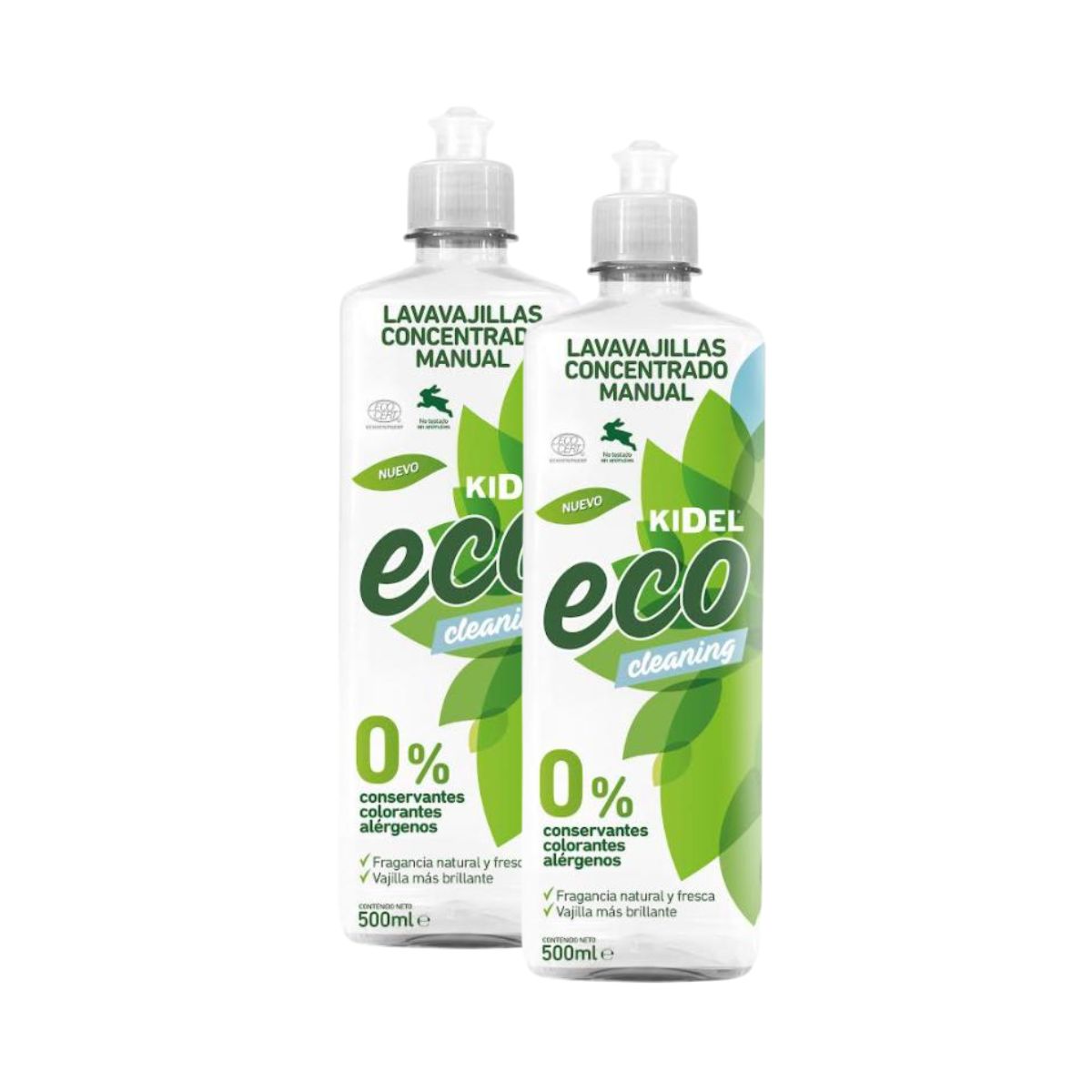 Embalagem de 2 máquinas de lavar louça Kidel Eco Mimidu 500 ml