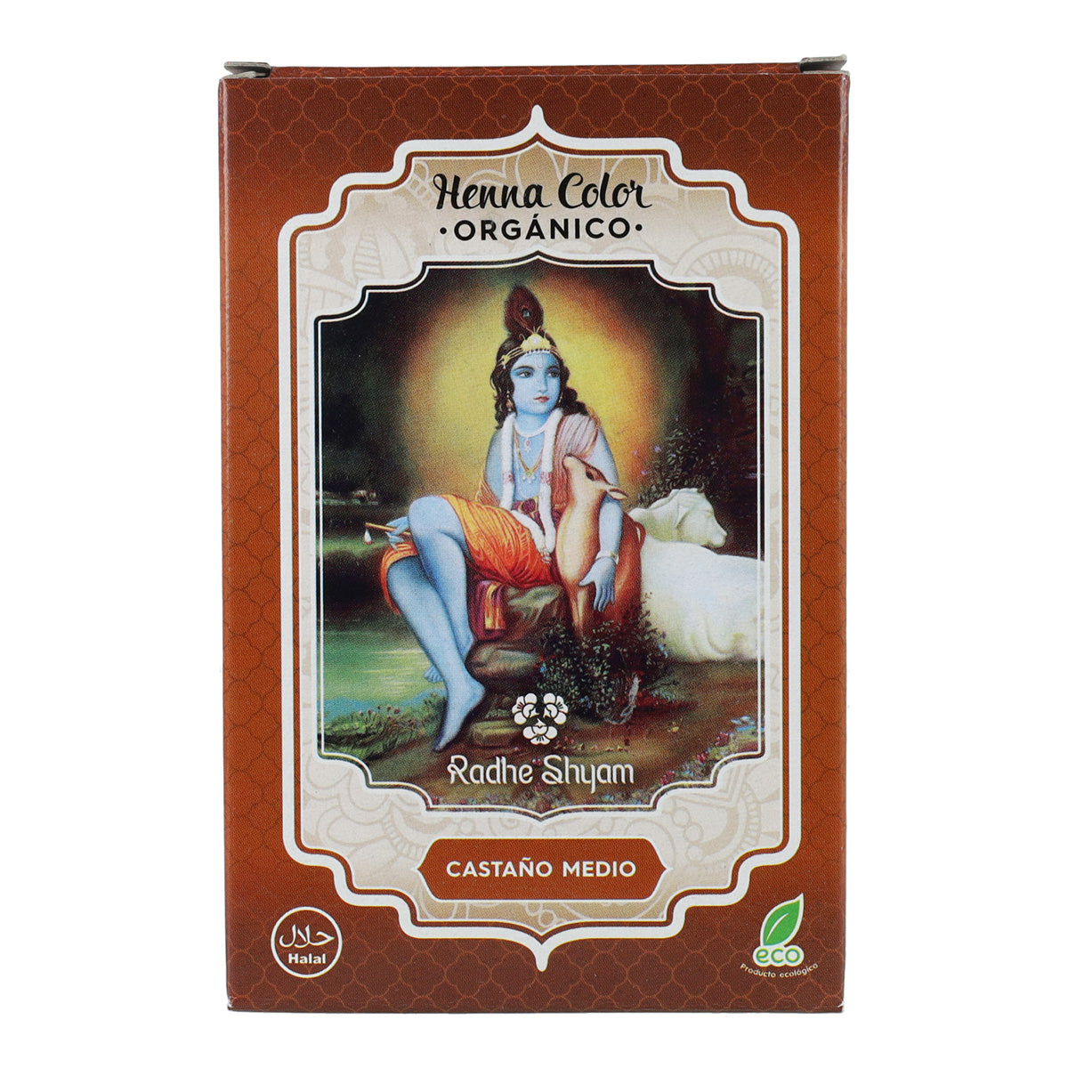 Radhe Shyam Corante Henna Castanho Médio em Pó 100 g