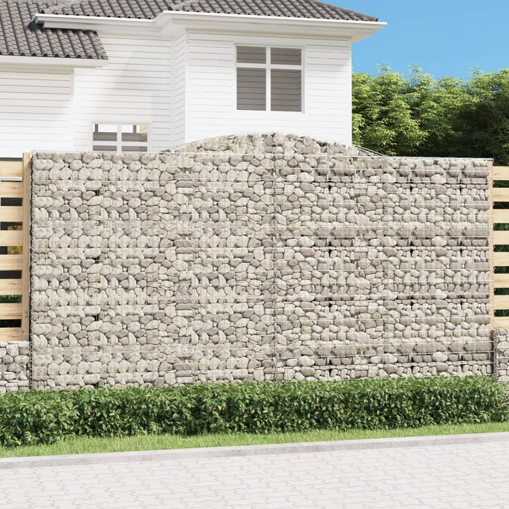 Cestas De Gaviones 9 Uds Forma De Arco Hierro 400x50x220/240 Cm_1