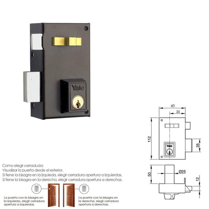 Cerradura Yale   56-a/hp/60/ Izquierda_1
