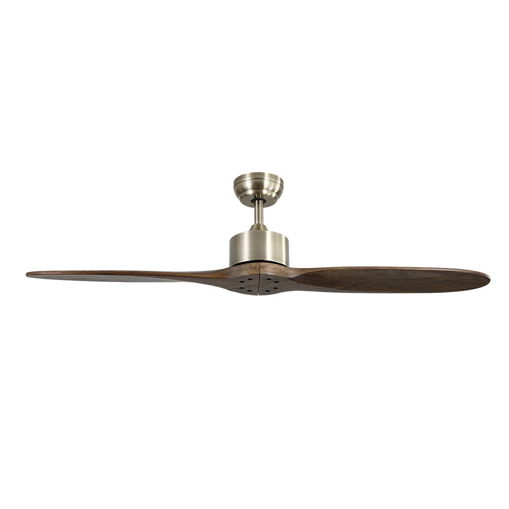 Ventilador Dc Leste Cuero 2 Aspas Roble Sin Luz 5 Velocidades Remoto Temporizador 132d_2
