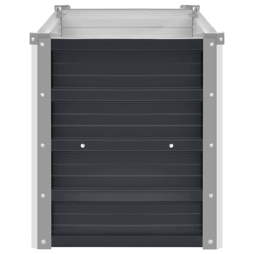 Arriate De Acero Galvanizado Gris Antracita 100x40x45 Cm_4