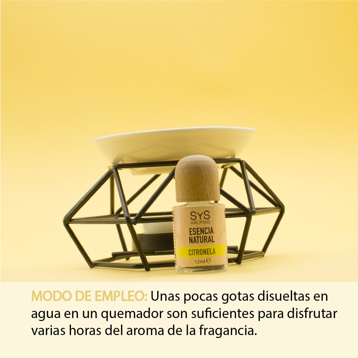 Esencia Natural Citronela SYS Aromas 12 ml | Aroma Cítrico y Herbal | Para Quemadores y Humidificadores_2