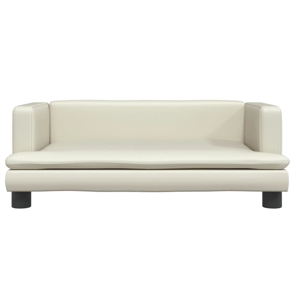 Cama Para Perros De Cuero Sintético Crema 80x45x30 Cm / Vetonek_0