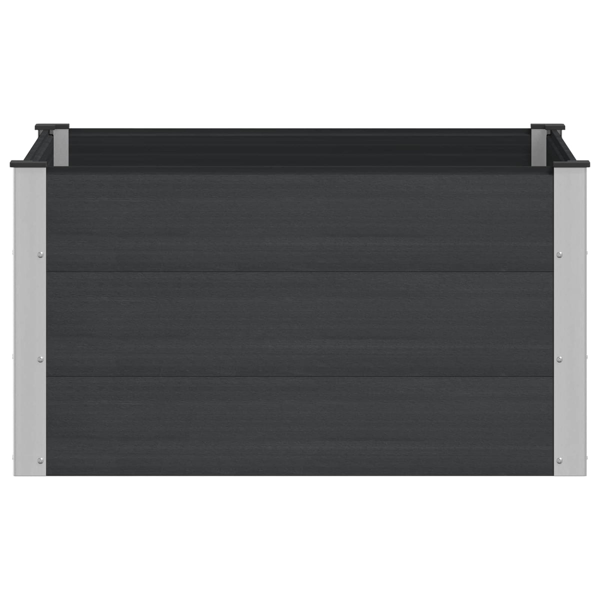 Arriate Elevado Negro 100 X 100 X 54 Cm Wpc Y Aluminio_2