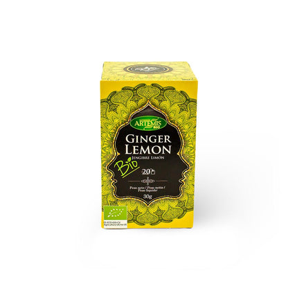 Infusão Orgânica de Gengibre e Limão Artemis 20 saquetas