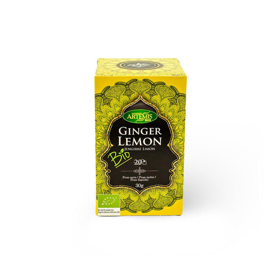 Infusão Orgânica de Gengibre e Limão Artemis 20 saquetas