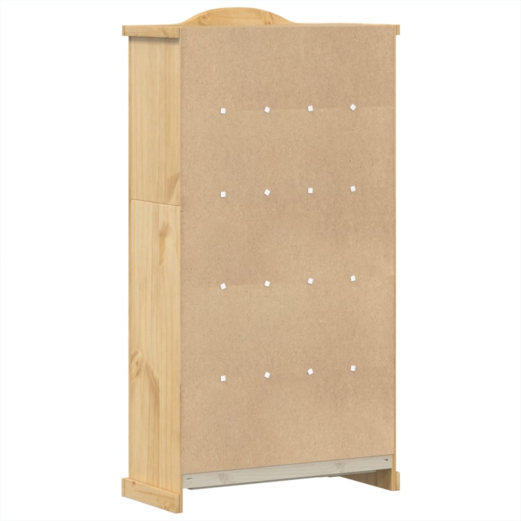 Armario Con Vitrina Corona Madera Maciza Pino 99x43x187 Cm / Vetonek_4