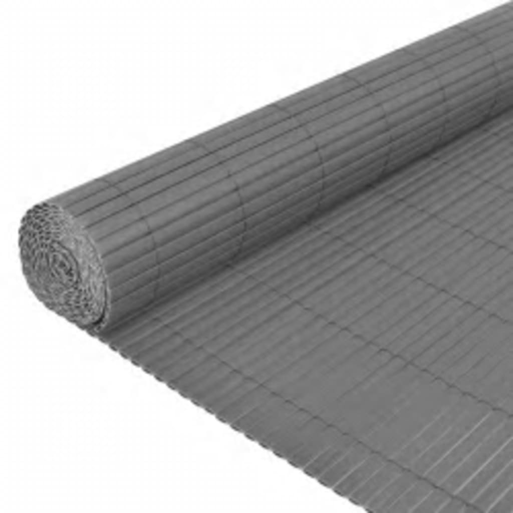 Valla De Jardín De Doble Cara Gris 110x400 Cm / Vetonek_3