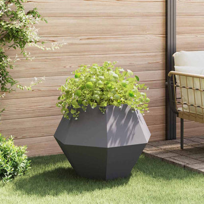 Jardinera 2 Uds. Negro 75 X 75 X 60 Cm Acero_3
