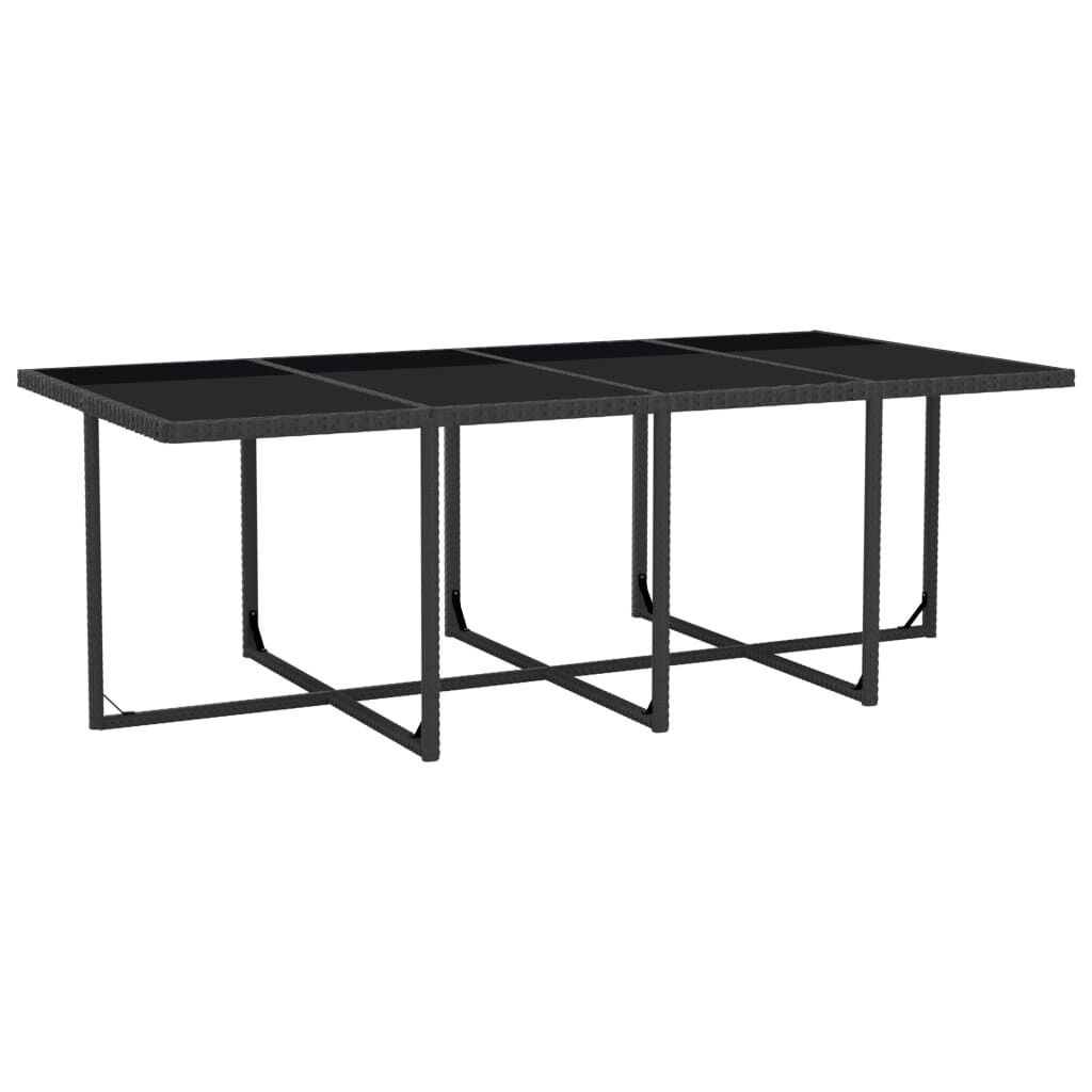 Vidaxl Set Comedor De Jardín 13 Piezas Y Cojines Ratán Sintético Negro_4