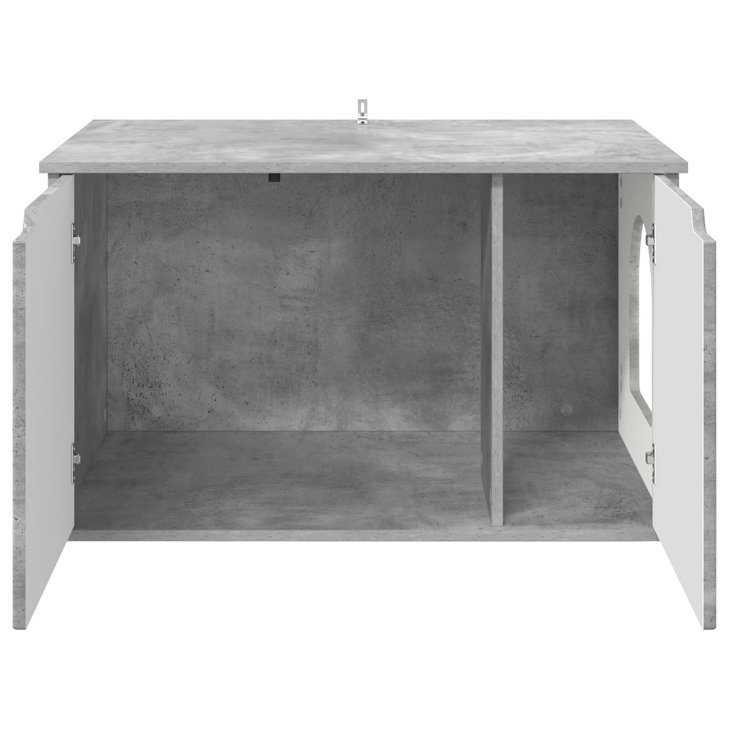 Casa Para Gatos Concreto 85 X 55 X 50,5 Cm Madera De Ingeniería_5