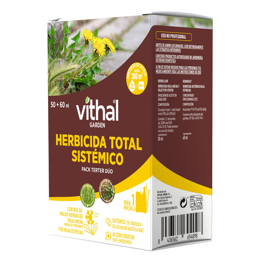 Herbicida Sistémico Total Terter Duo Folhas Largas e Estreitas Vithal Garden