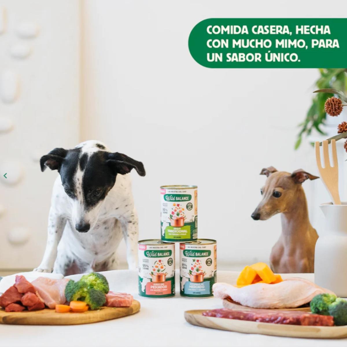 Embalagem de 6 unidades de ensopado de peru e carne de vaca Wild Balance para cães 400g