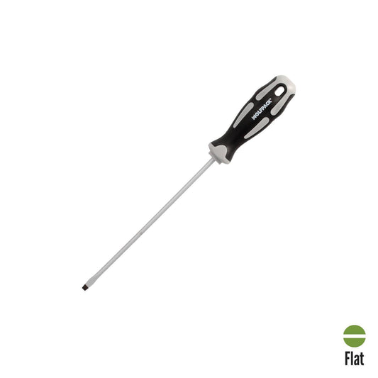 Destornillador Plano Estampado Acero S2 Mango Tpr Bimaterial. Medida 0,8 X Ø 4,0 X 150 Mm. Din5265_0