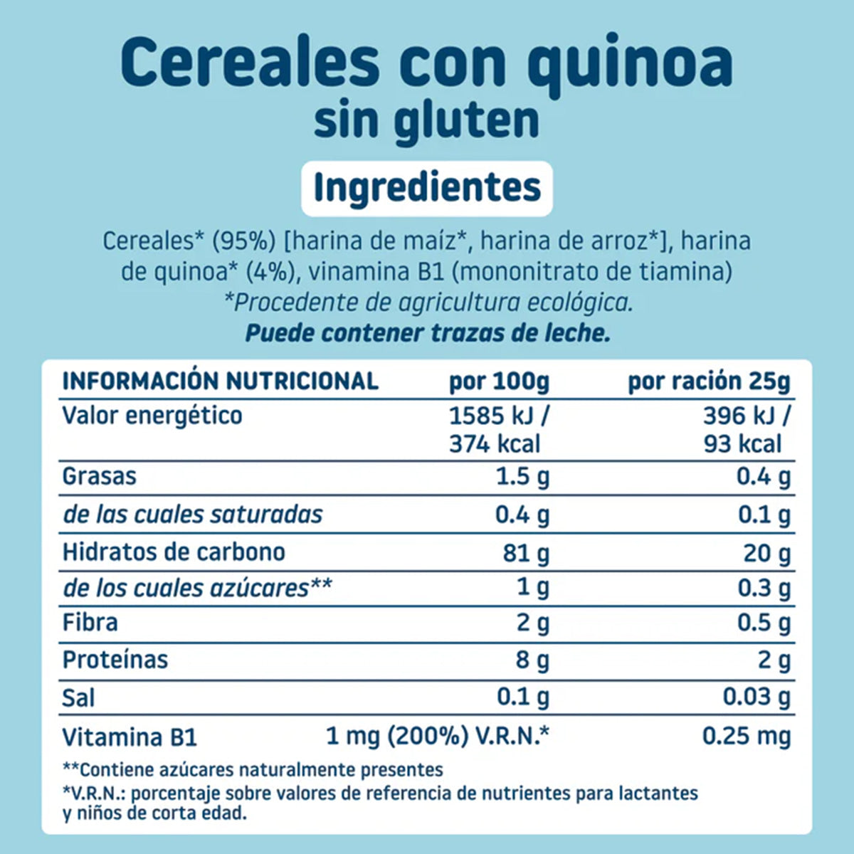 Pack de 2 Papas de Cereal Sem Glúten Smileat Eco com Quinoa, 200g