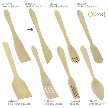 Espatula Sarten Cocina Madera Oryx 30 Cm.