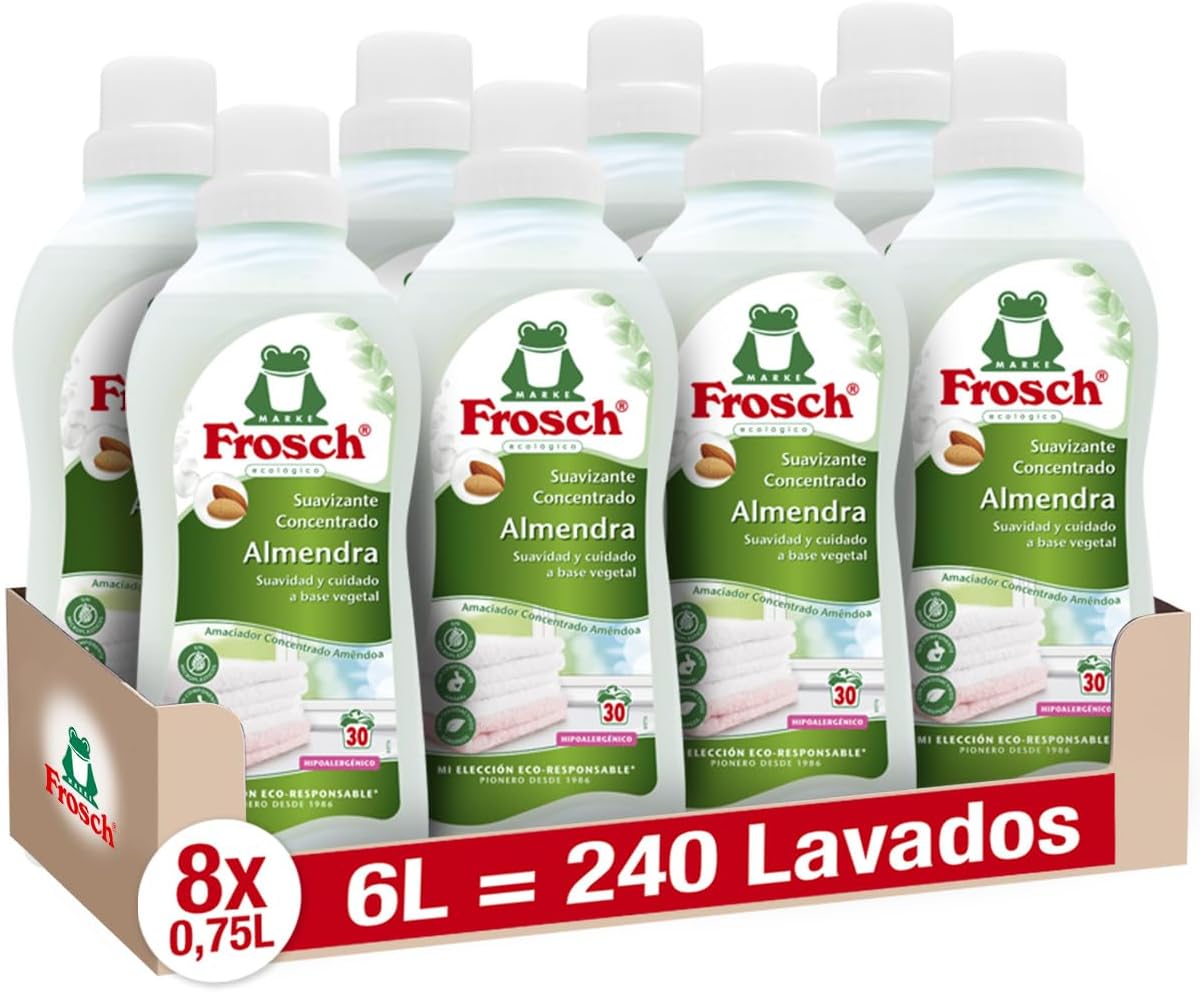 Pacote X8 Frosch amaciador de roupa de amêndoa 750 ml