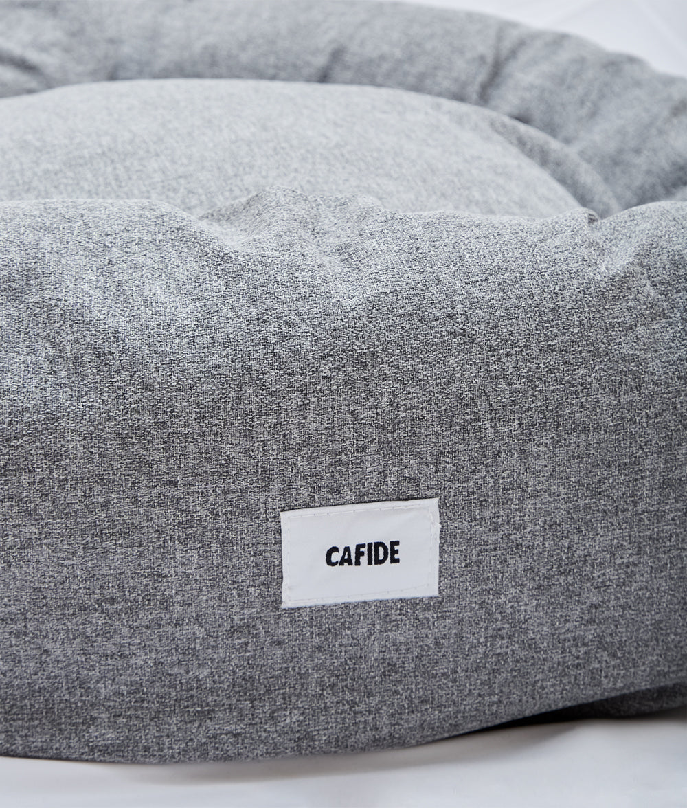 Cafide Cama Donut Para Perro Con Tejido De Chenilla Gris. Modelo Nuba. Talla S (60x60x15 Cm)_1