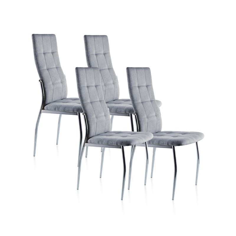 Pack 4 Sillas De Comedor Diana Metal, Tejido, 44 X 100 X 57cm_1