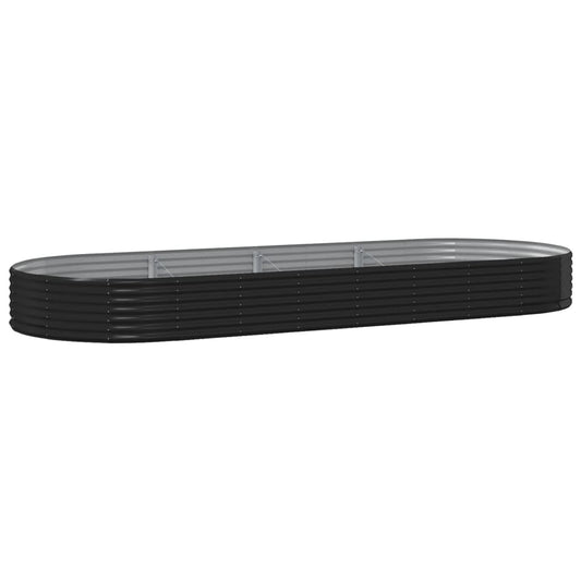 Jardinera Arriate Acero Galvanizado Antracita 373x140x36cm_0