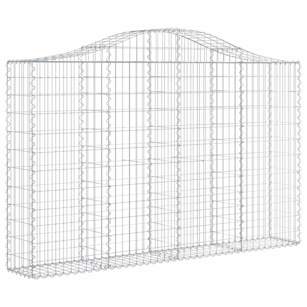 Cestas De Gaviones 3 Uds Forma De Arco Hierro 200x30x120/140 Cm_2