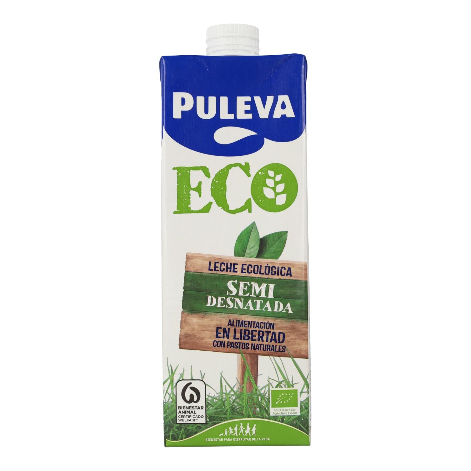 Leite meio gordo biológico Puleva, 1 l