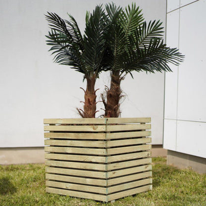 Vaso de madeira quadrado Kub 60 cm 169 L