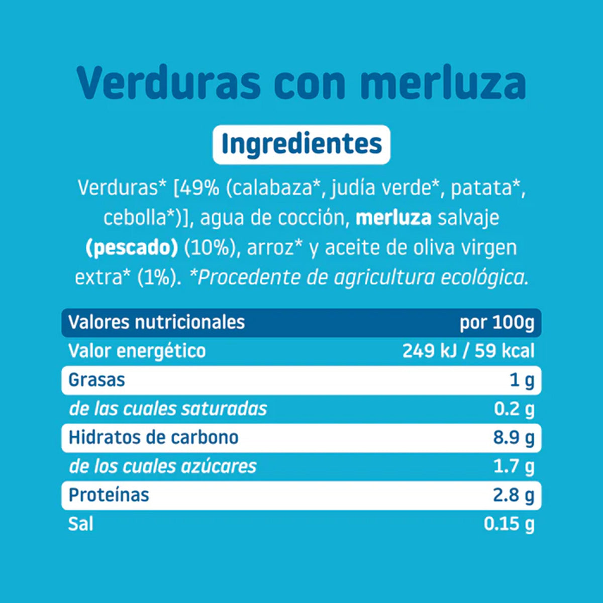Embalagem de 3 frascos de vegetais e pescada biológica Smileat +6 meses 230g