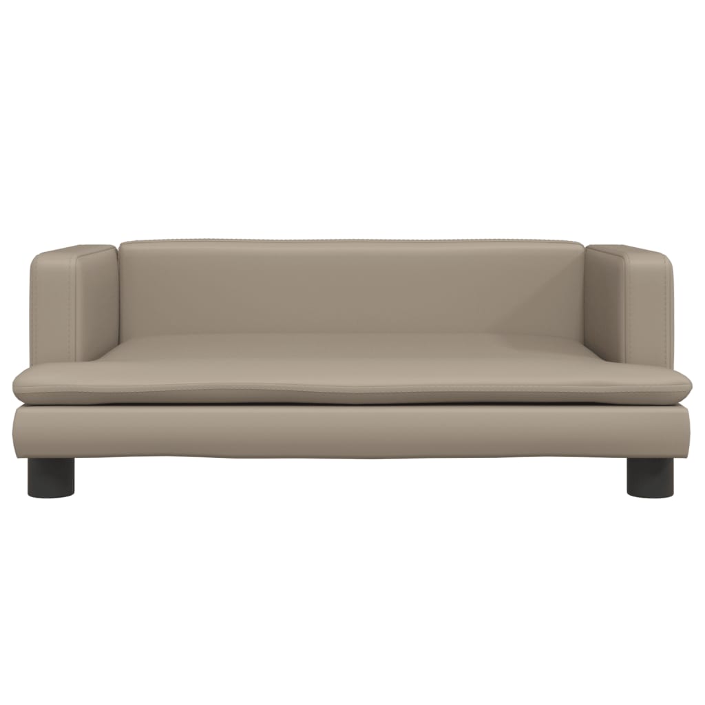 Cama Para Perros De Cuero Sintético Color Capuchino 80x45x30 Cm / Vetonek_1