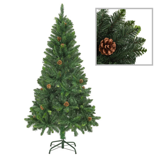 Vidaxl Árbol De Navidad Artificial Con Piñas Verde 150 Cm_0