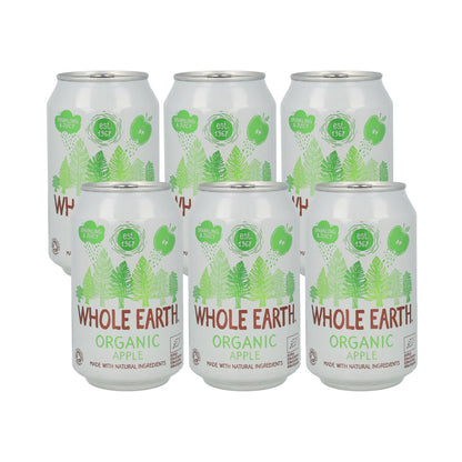 Embalagem de 6 refrigerantes de maçã biológicos, 330 ml. Whole Earth