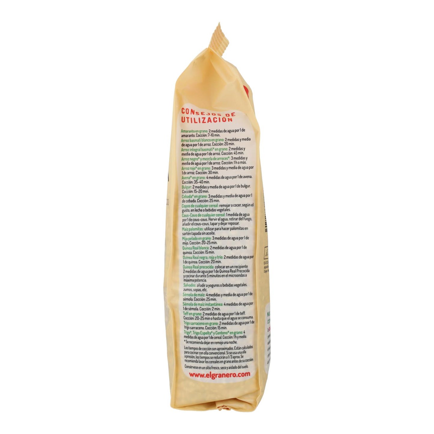 Cevada Pérola Biológica El Granero, 500 g