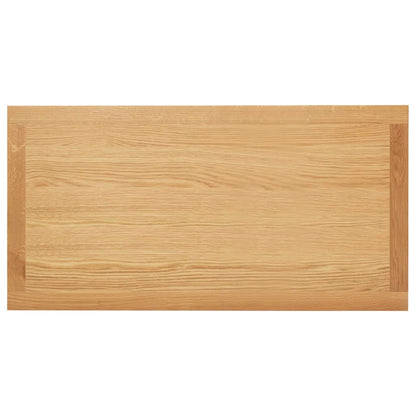 Mesa De Centro De Madera Maciza De Roble 110x55x40 Cm_2