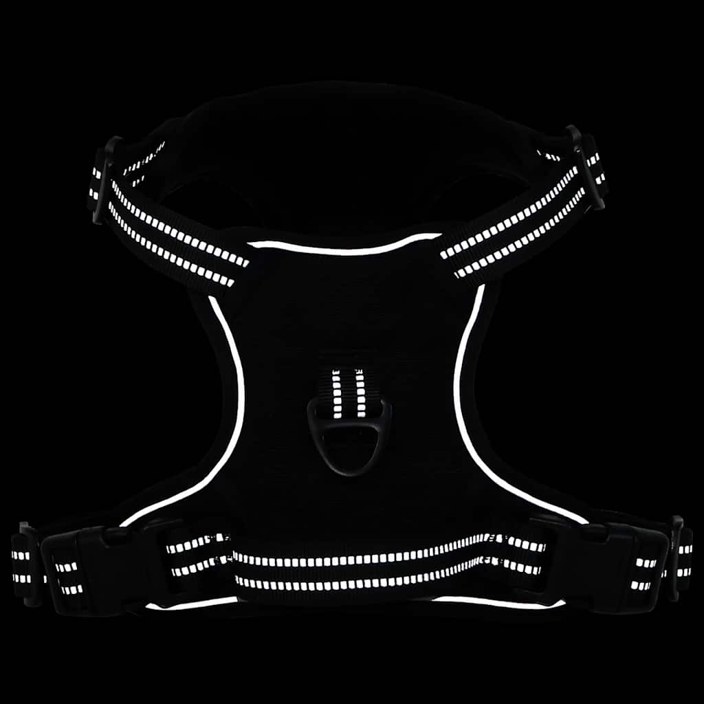 Arnés Para Perros Con Correa Y Collar Ajustable Negro L_4