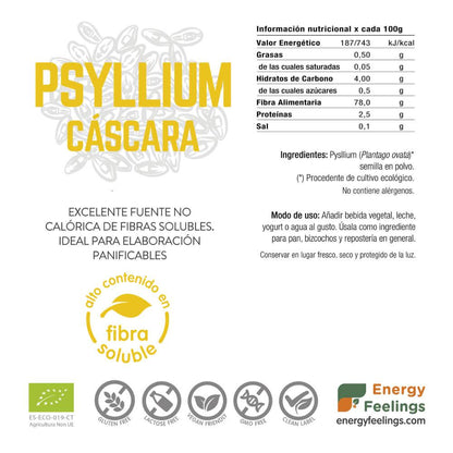 Casca de Psyllium ECO Energy Feelings 500 g