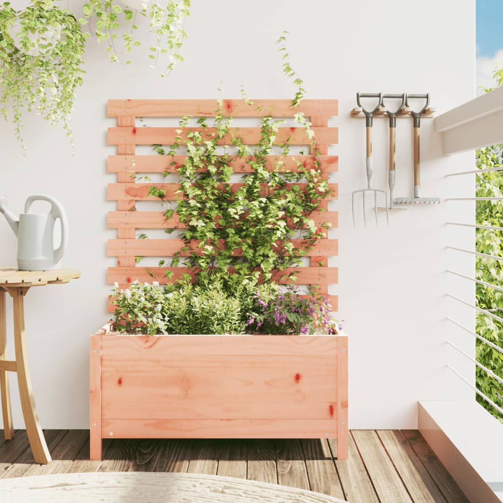 Jardinera Con Estantería Madera Maciza Douglas 79x39,5x114 Cm_1