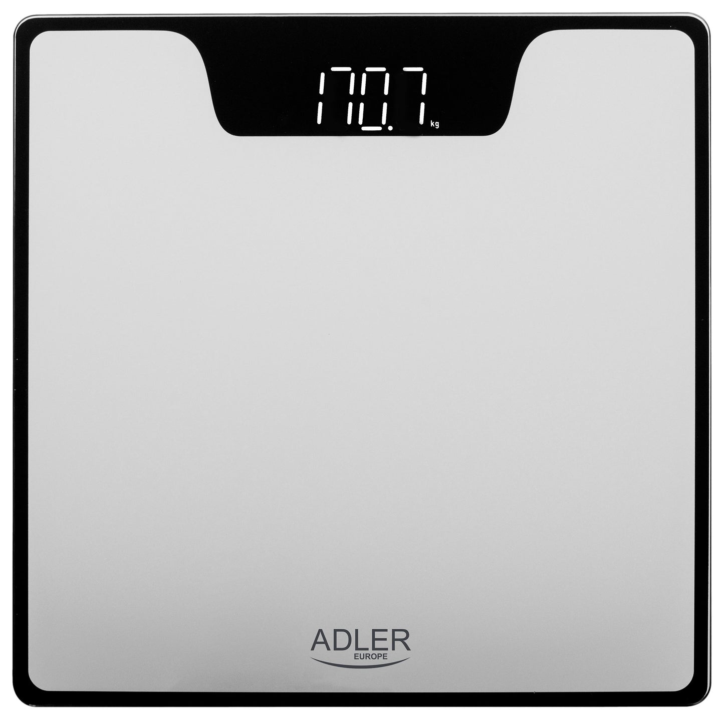 Báscula De Baño Digital Alta Precisión 180kg, Pantalla Led Apagado Automático, Vidrio Templado Adler Ad8174s Plata_5