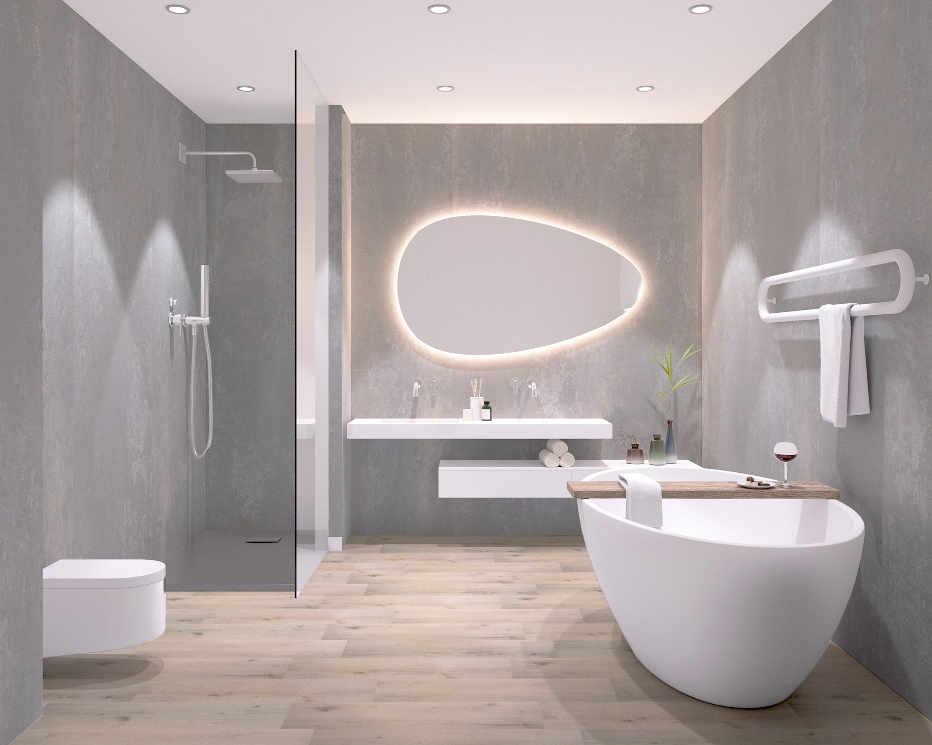 Aqua-step- All In One - Paneles De Pared A Prueba De Agua Y Panel De Sueloe  - Brighton - 6 Paneles (2,34m²)_2