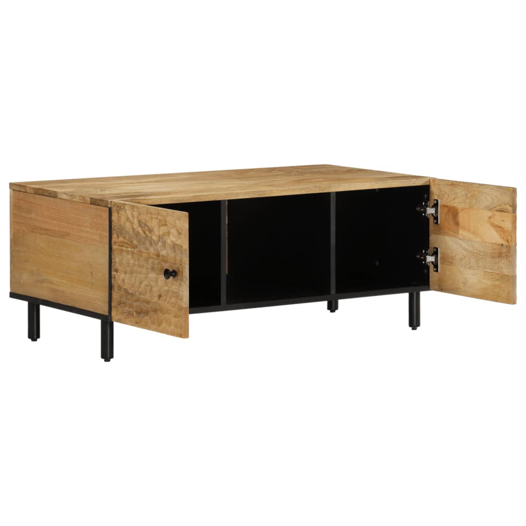 Mesa De Centro De Madera Maciza Mango 100x54x40 Cm_2